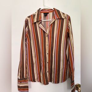 Multi-Color stripped blouse from The Limited